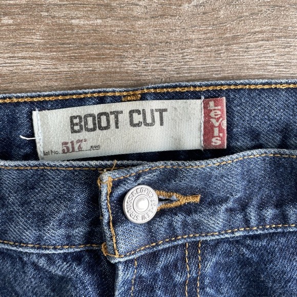 Levis 517 Mens Size 38 Jeans Classic Bootcut Blue Denim Dark Wash Red Tab 38x30 - Picture 2 of 9